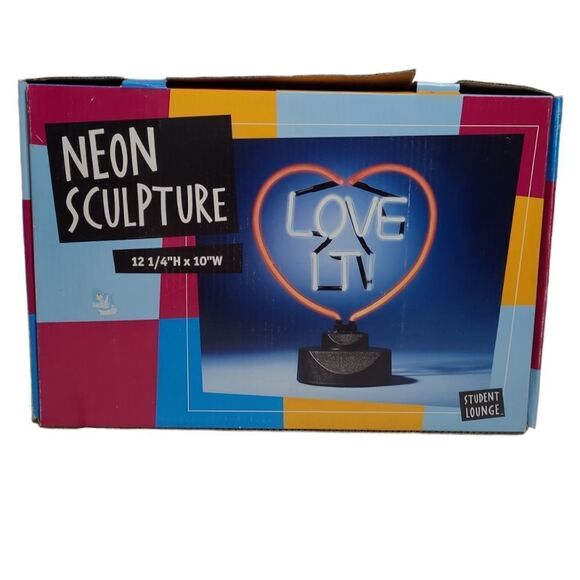 NEW Love It heart neon retro sculpture light lamp youtube live shows - Picture 1 of 7